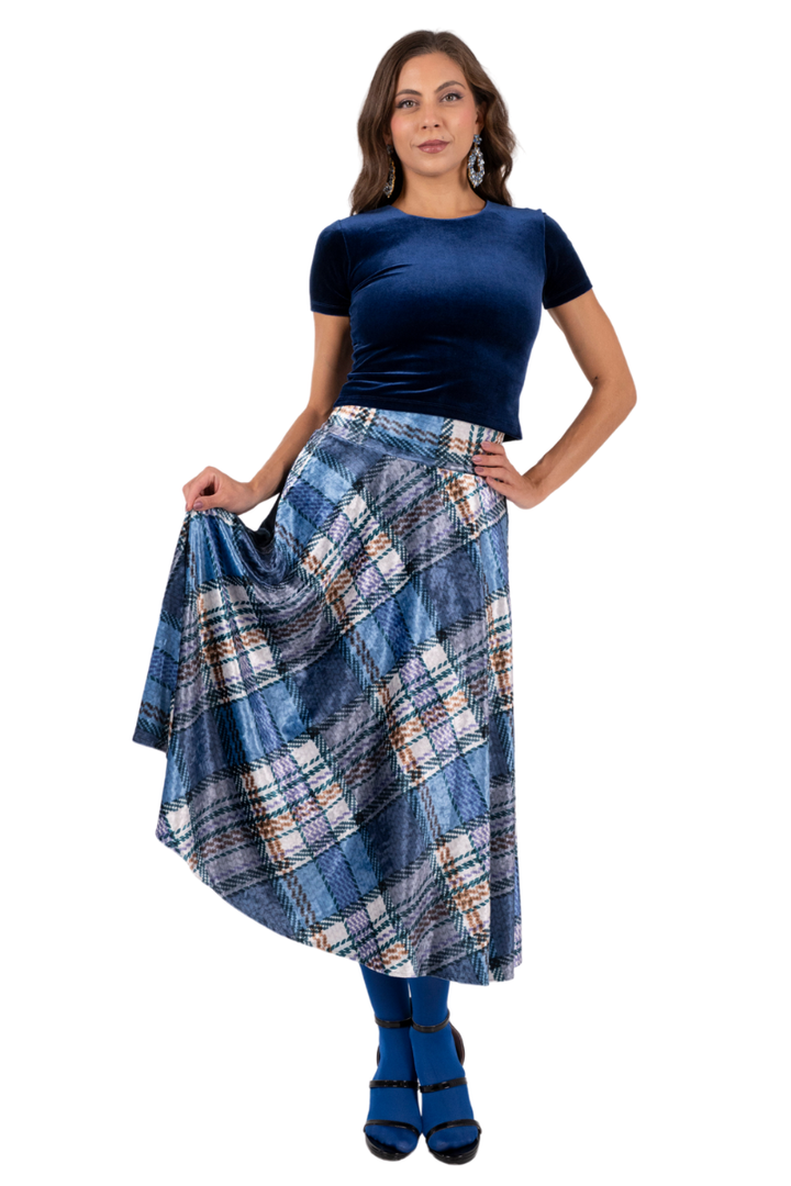 Cutout Back Velvet Crop Top