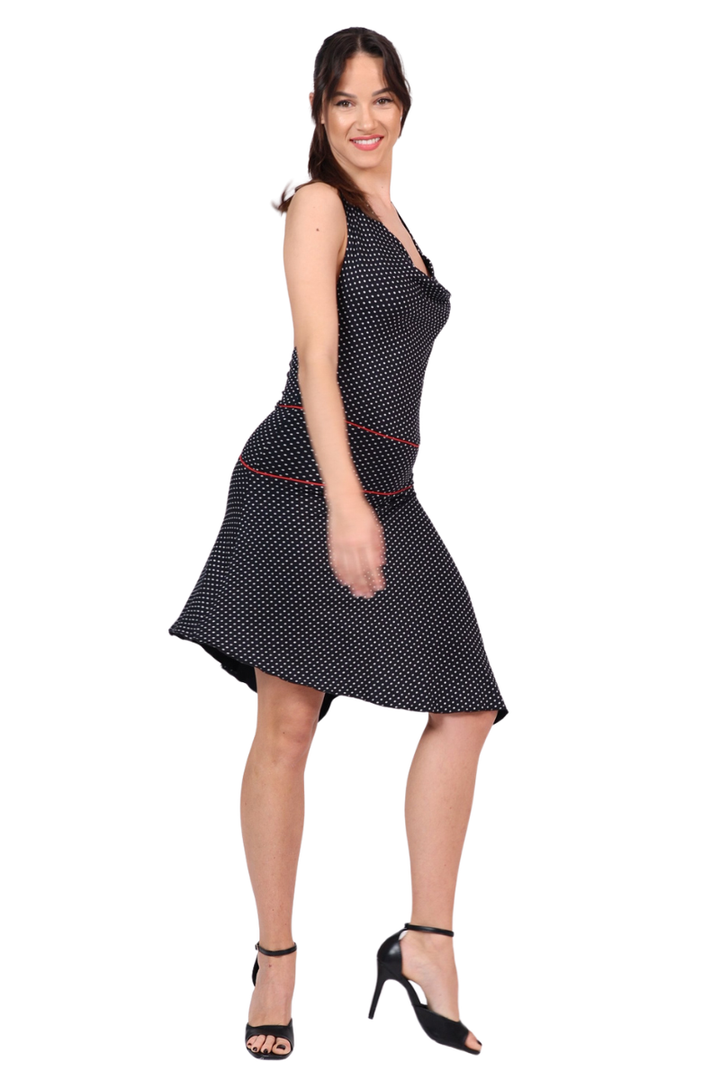 Polka Dot Halter Neck Mini Dress
