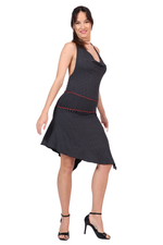 Load image into Gallery viewer, Polka Dot Halter Neck Mini Dress