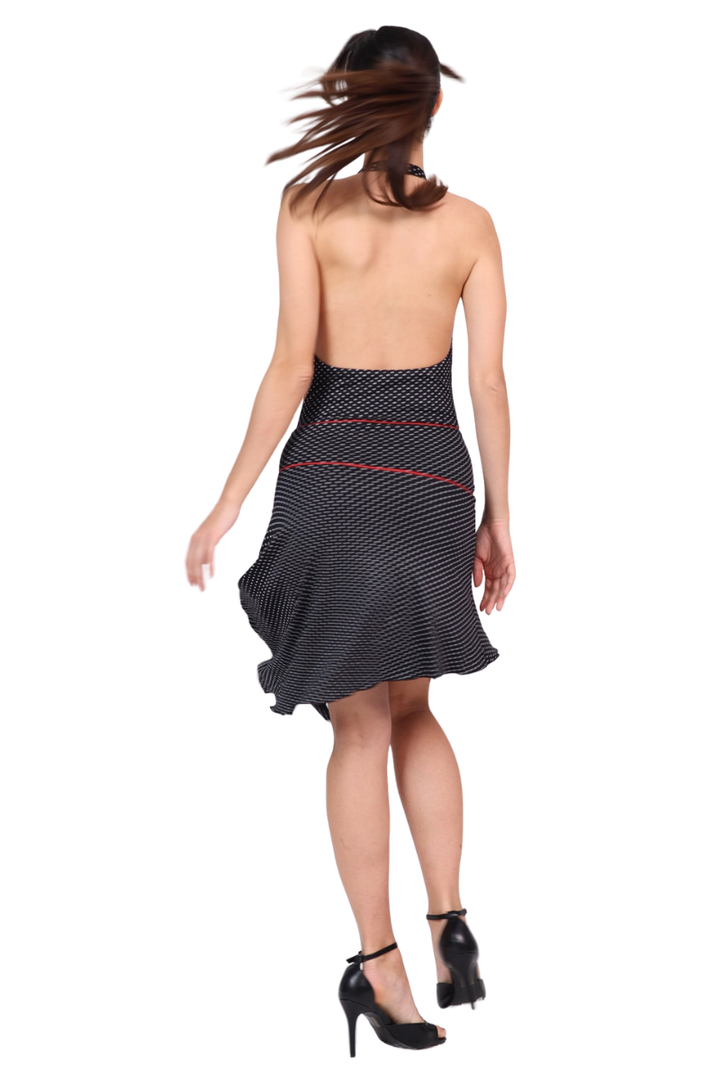 Polka Dot Halter Neck Mini Dress