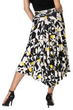 Load image into Gallery viewer, Daisy Print Midi Tango Skirt With Right Slit
