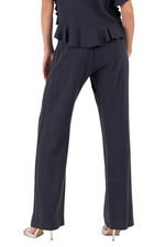 Load image into Gallery viewer, Grey Linen Wide-Leg Pants (S)