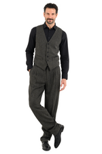 Load image into Gallery viewer, Dark Grey Marble Print Men&#39;s Tango Outfit
