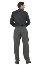 Load image into Gallery viewer, Dark Grey Men&#39;s Tango Pants With Four Pleats
