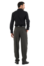 Load image into Gallery viewer, Dark Grey Men&#39;s Tango Pants With Four Pleats
