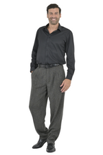 Load image into Gallery viewer, Dark Grey Men&#39;s Tango Pants With Four Pleats
