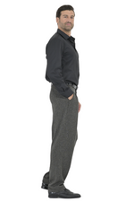 Load image into Gallery viewer, Dark Grey Men&#39;s Tango Pants With Four Pleats
