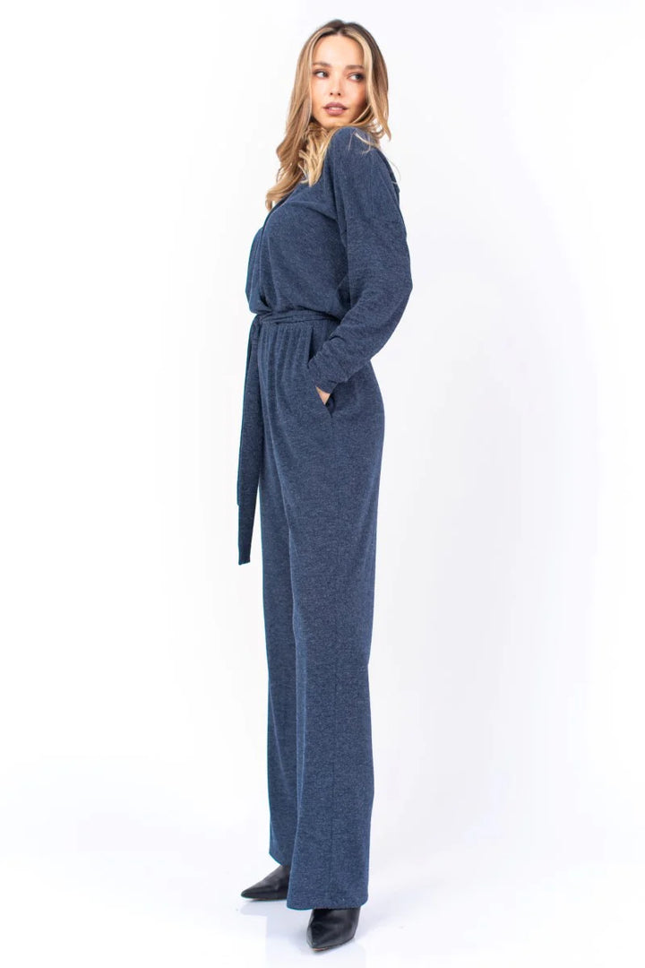 Knit Jumpsuit (XS,S,M,L,XL)(Wine Red, Blue)