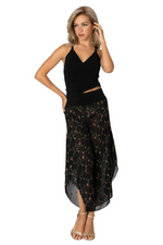 Load image into Gallery viewer, Floral Embroidered Asymmetric Cropped Tango Pants
