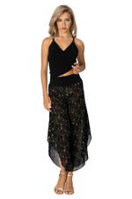 Load image into Gallery viewer, Floral Embroidered Asymmetric Cropped Tango Pants
