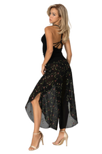 Load image into Gallery viewer, Floral Embroidered Asymmetric Cropped Tango Pants
