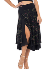 Load image into Gallery viewer, Delicate Floral Embroidered Georgette Two-layer Skirt