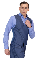 Load image into Gallery viewer, Denim-Like Asymmetrical Men's Tango Vest