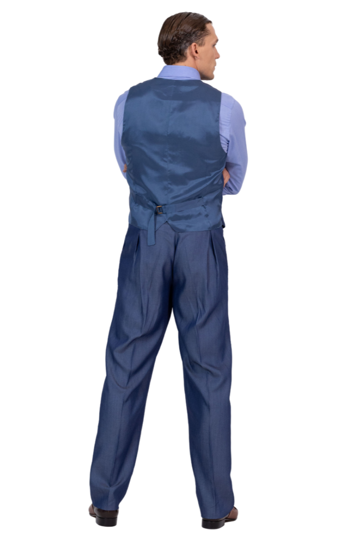 Denim-Like Tango Pants With Front And Back Pleat