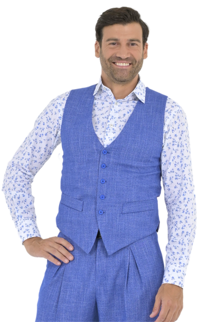 Denim Blue Men's Tango Vest - Main Image