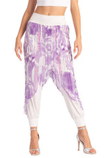 Load image into Gallery viewer, Double Layer Lilac Abstract Print Tango Pants\