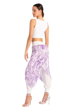 Load image into Gallery viewer, Double Layer Lilac Abstract Print Tango Pants