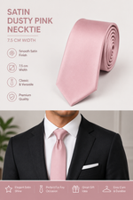 Load image into Gallery viewer, Dusty Pink Men's Satin Necktie