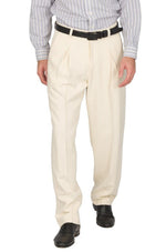 Load image into Gallery viewer, Ecru Men&#39;s Tango Pants With Front And Back Pleat
