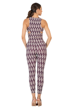 Load image into Gallery viewer, Eggplant Leaf Print High-Waisted Practice Leggings | conDiva Active