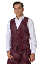 Load image into Gallery viewer, Eggplant Striped Men&#39;s Tango Vest
