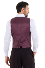 Load image into Gallery viewer, Eggplant Striped Men&#39;s Tango Vest
