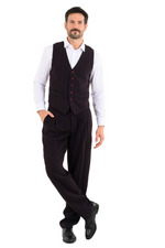 Load image into Gallery viewer, Eggplant Striped Men&#39;s Tango Vest
