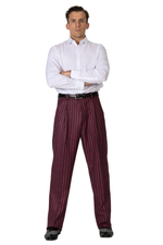 Load image into Gallery viewer, Eggplant Striped Tango Pants With Front Pleat
