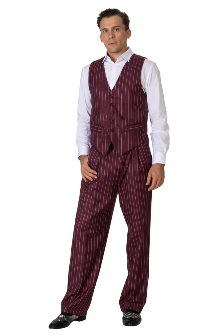 Eggplant Striped Men's Tango Vest