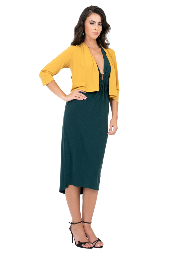Elbow Sleeve Cropped Jacket