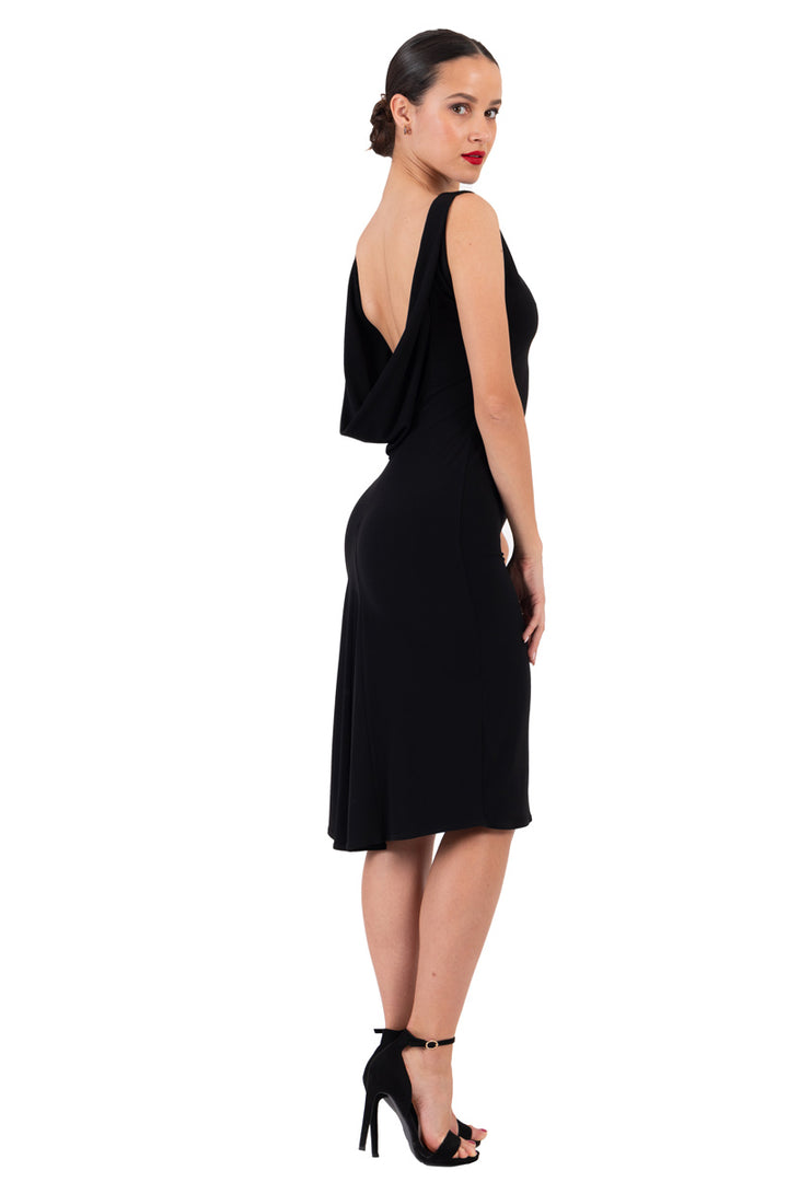 Elegant Tango Dress With Draped Back Elegant Tango Dress With Draped Back