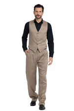 Load image into Gallery viewer, Elephant Gray Men&#39;s Tango Pants With Two Pleats