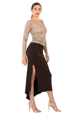 Load image into Gallery viewer, Elephant Grey Lace Blouse With Long Sleeves