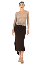 Load image into Gallery viewer, Elephant Grey Lace Blouse With Long Sleeves