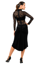 Load image into Gallery viewer, Elodie Velvet Fishtail Tango Dress
