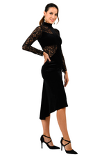 Load image into Gallery viewer, Elodie Velvet Fishtail Tango Dress
