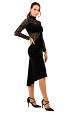 Load image into Gallery viewer, Elodie Velvet Fishtail Tango Dress
