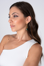 Load image into Gallery viewer, Esmeralda Long Crystal Teardrop Tango Earrings