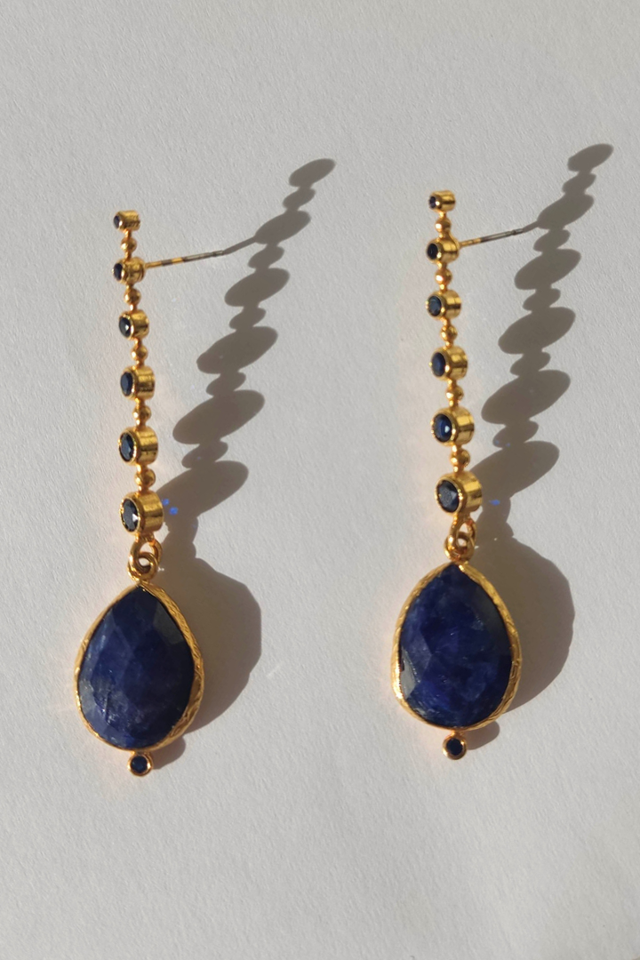 Esmeralda Long Crystal Teardrop Tango Earrings