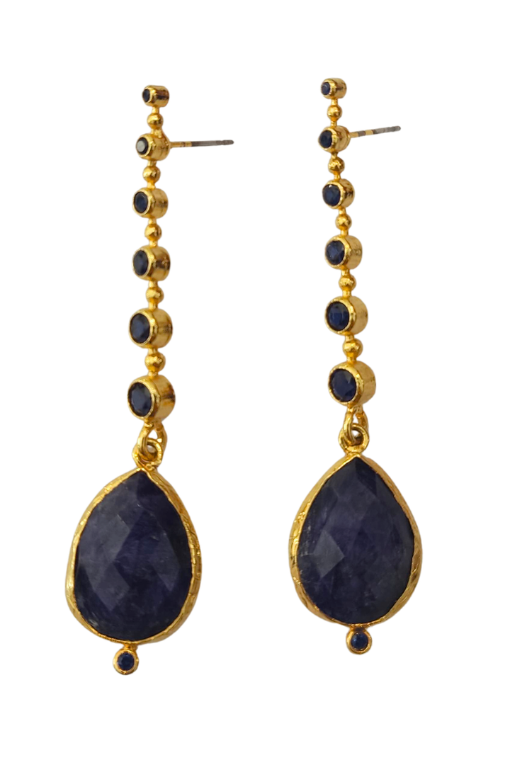 Esmeralda Long Crystal Teardrop Tango Earrings