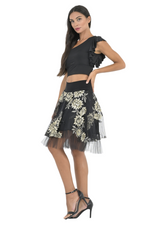 Load image into Gallery viewer, One Shoulder Crop Top With Ruffles
