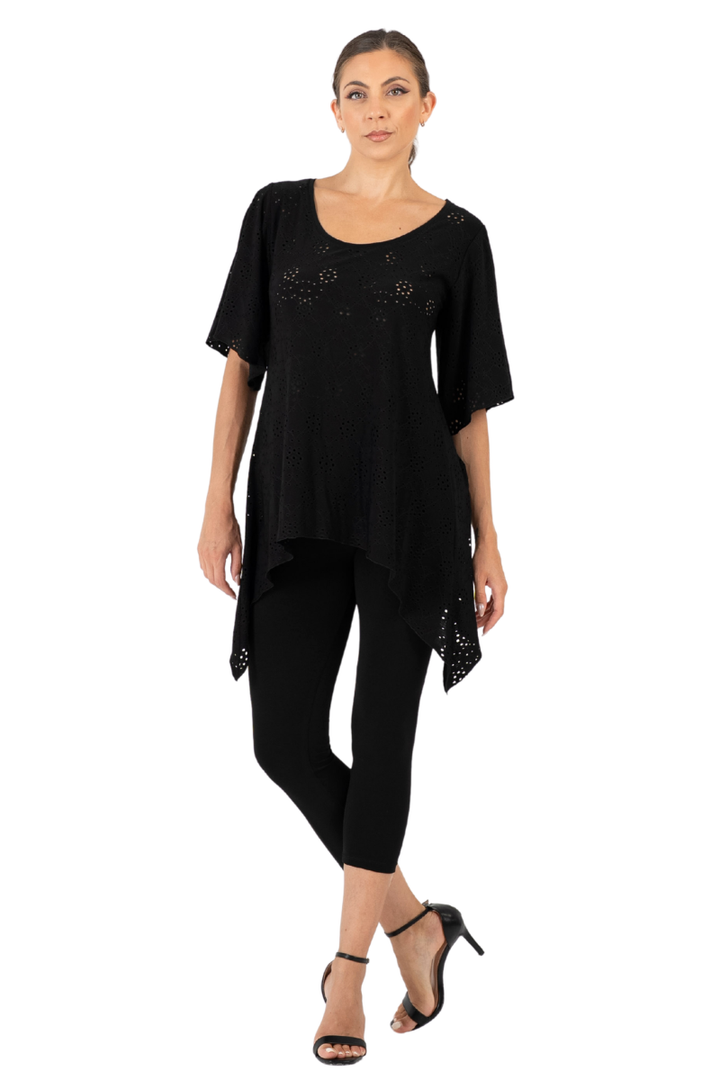 Eyelet Viscose Bell Dance Top