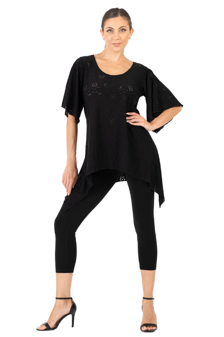 Eyelet Viscose Bell Dance Top