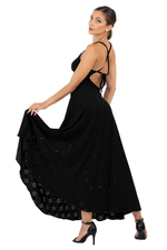 Load image into Gallery viewer, Eyelet Viscose Open Back Maxi Dress