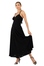 Load image into Gallery viewer, Eyelet Viscose Open Back Maxi Dress