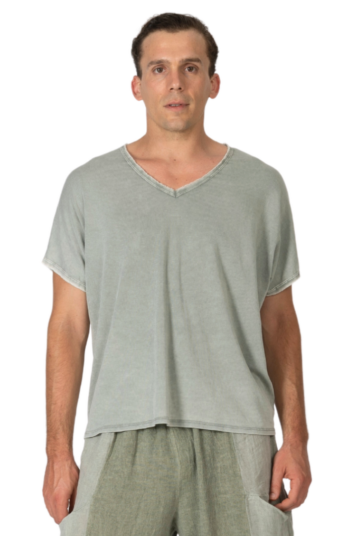 Faded Green Casual T-Shirt