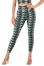 Load image into Gallery viewer, Fan Print High-Waisted Practice Leggings | conDiva Active