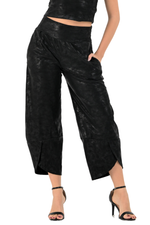 Load image into Gallery viewer, Faux Leather Cropped Barrel Pants