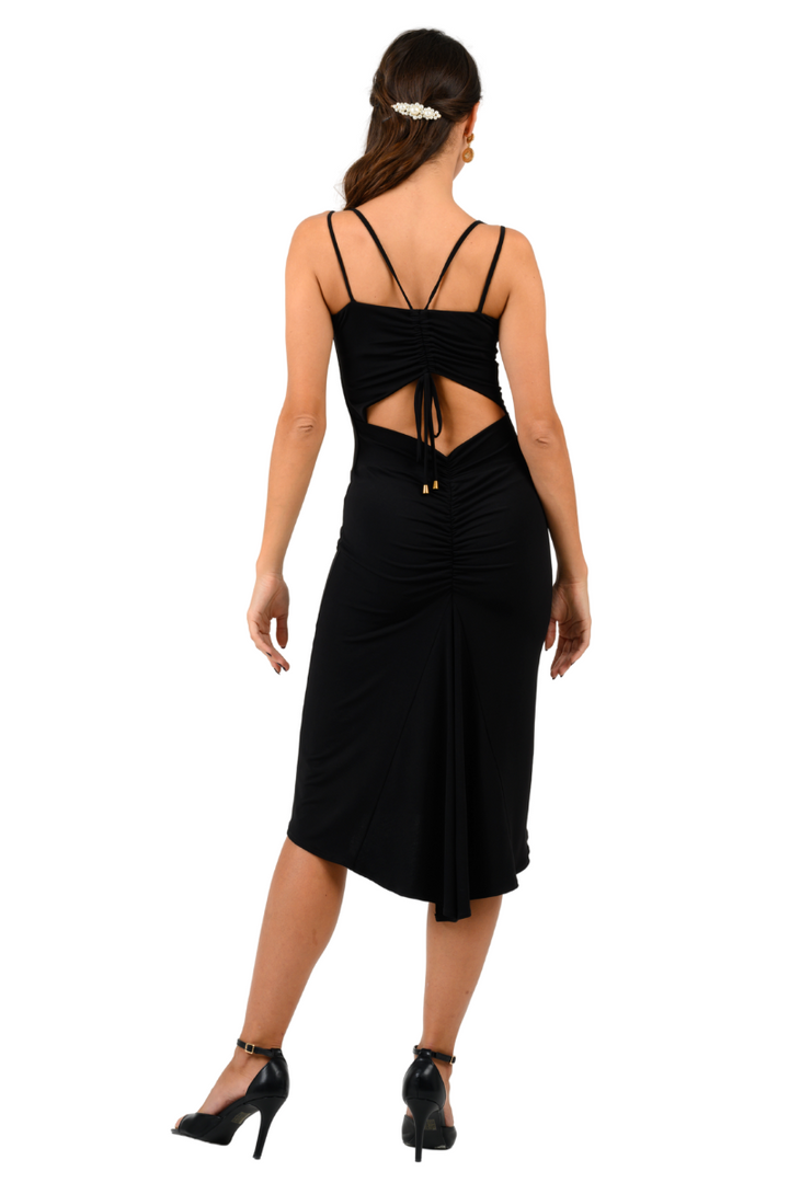 Fishtail Tango Dress with Spaghetti Straps