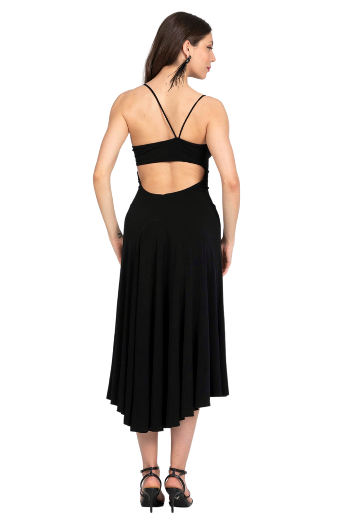 Fit & Flare Keyhole Back Midi Tango Dress